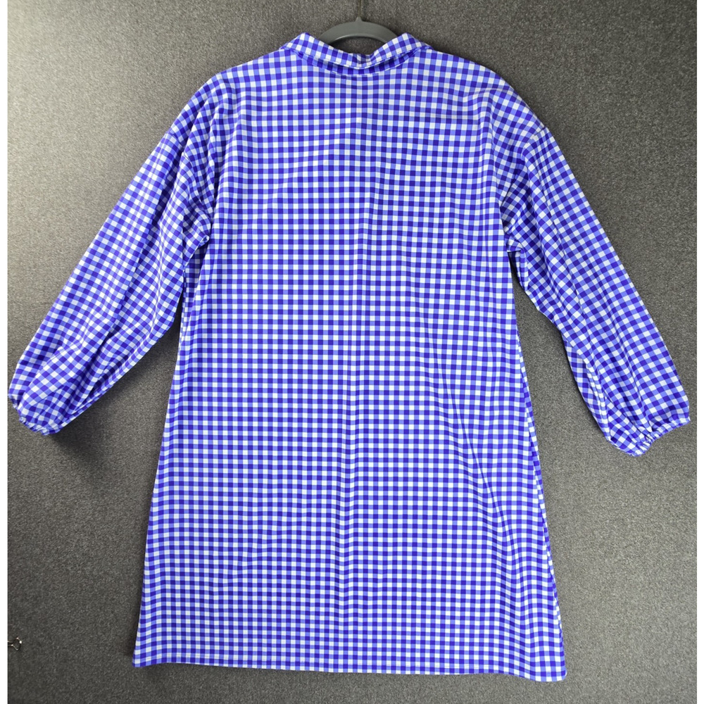 Jude Connally Shift Dress M Blue White Gingham Iris Florence Jude Cloth - Picture 2 of 9